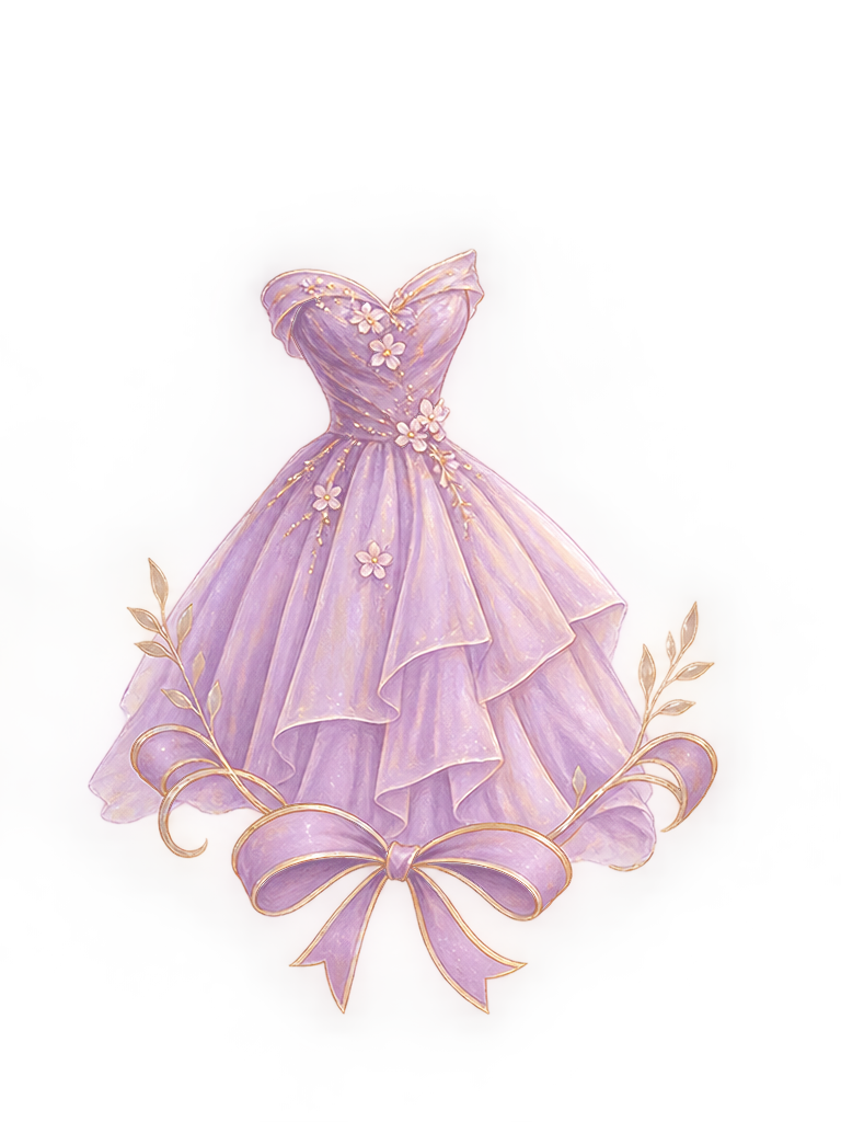Vestido largo lila